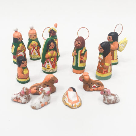 Kerstgroep keramiek Salma mini 8 cm hoog