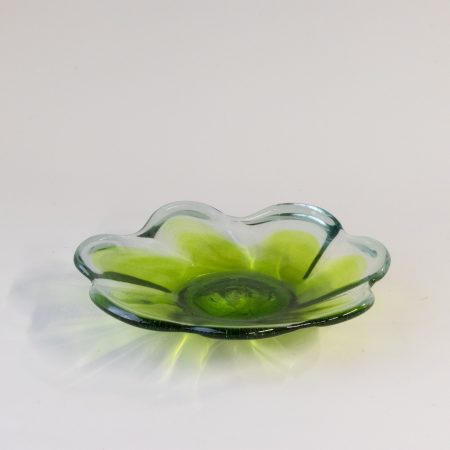 1509 schaal glas groen recyled mondgeblazen ambacht uniek groen