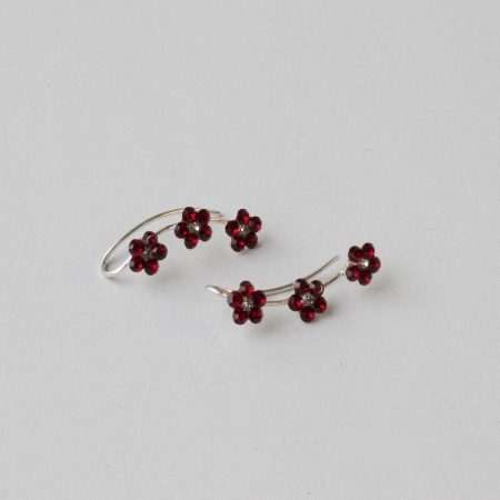905047_Oorsteker_Zilver_Deco_Vino handgemaakt feest juweel juwelen cadeau ambacht zwart handgemaakt fairtrade mozaïek