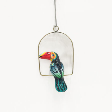 Tucan keramiek in ring 15cm