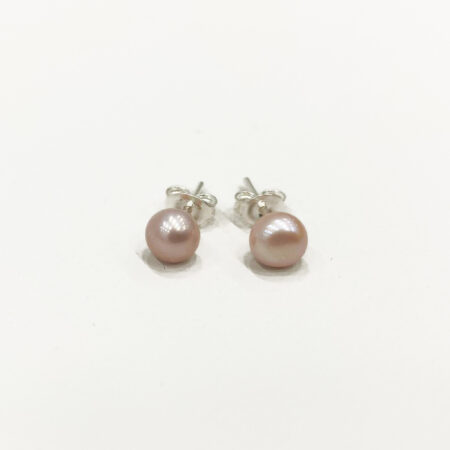 29149 oorsteker zilver parel roze