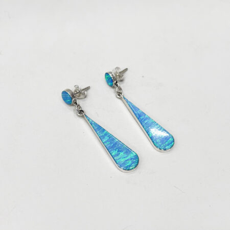 Oorsteker zilver Cara ópalo Ocean