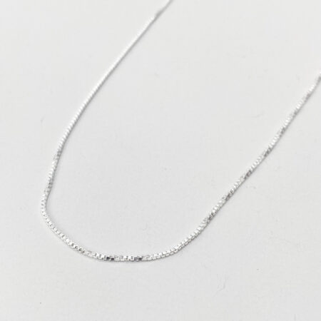 Ketting zilver Blok 50cm