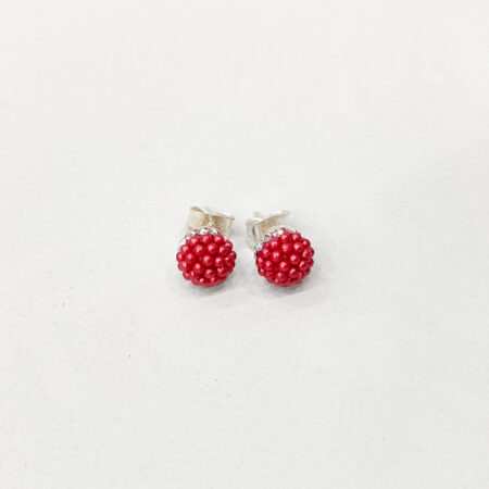 Oorsteker zilver Perlita Roze