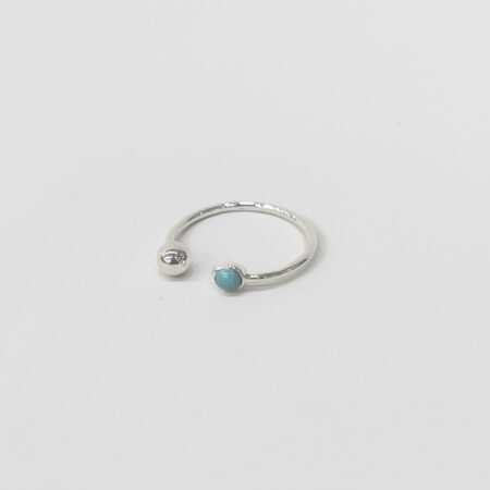 Ring zilver Red turkoois verstelbaar