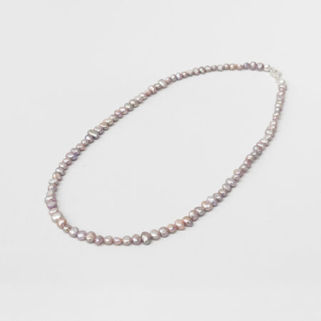 Collier zilver Parel Lila
