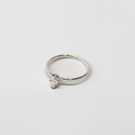 Ring zilver Zirkonia in zetting