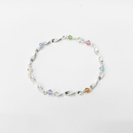 Armband zilver Swaro twist 18cm