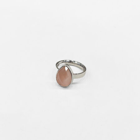 Ring zilver Gota Facet Rozenkwarts