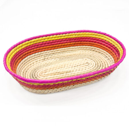 Mandje Palmblad kleur ovaal 20x30cm
